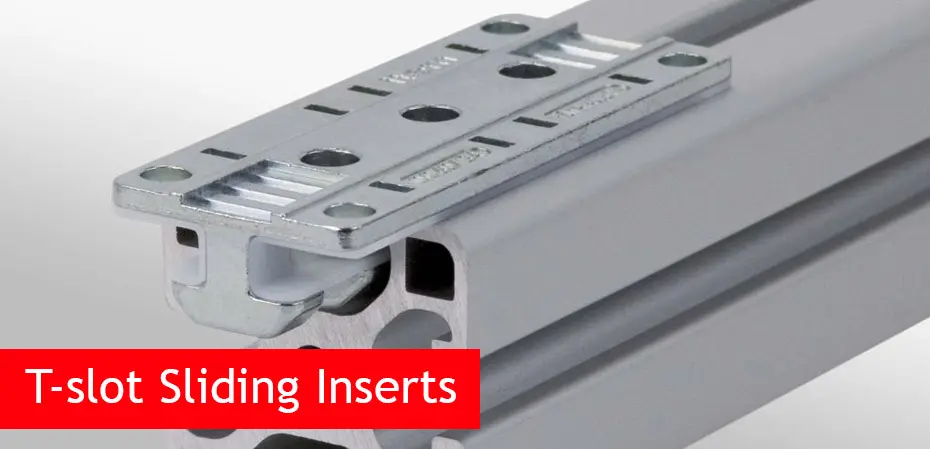 T-slot Sliding Inserts for grooved aluminium