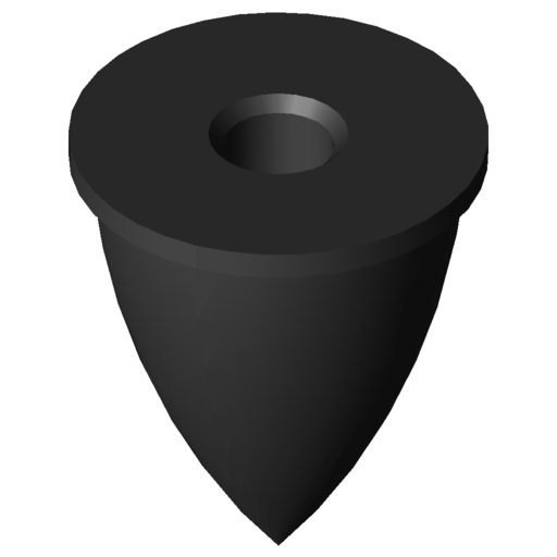 0.0.416.39 Parabolic Buffer M8 D30x36, black