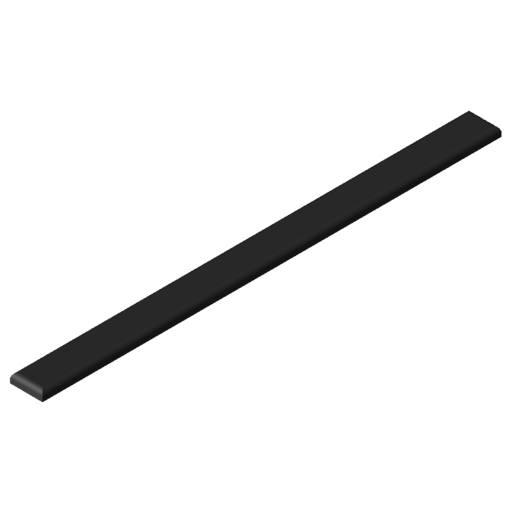0.0.684.89 Cap, Groove Plate Profile 8 200x14, black similar to RAL 9005